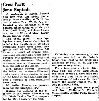 Cross Pratt 1952