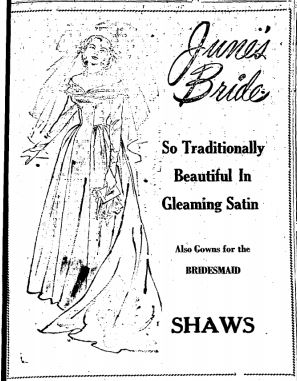 June Brides Shaws 1949