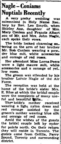 Nagle wedding 1953