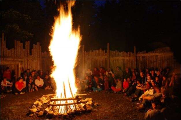 Christie Lake camp bonfire